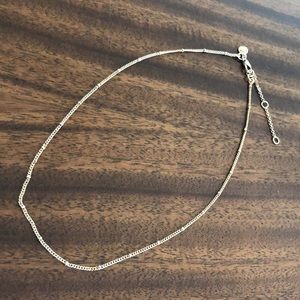 J Crew simple dainty preppy gold tone stationed chain